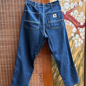 Pantalón vaquero sencillo azul Carhartt WIP vintage, talla 32x32