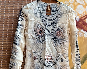 Jean Paul Gaultier Second Skin / Tattoo Top, 1994 Mesh With