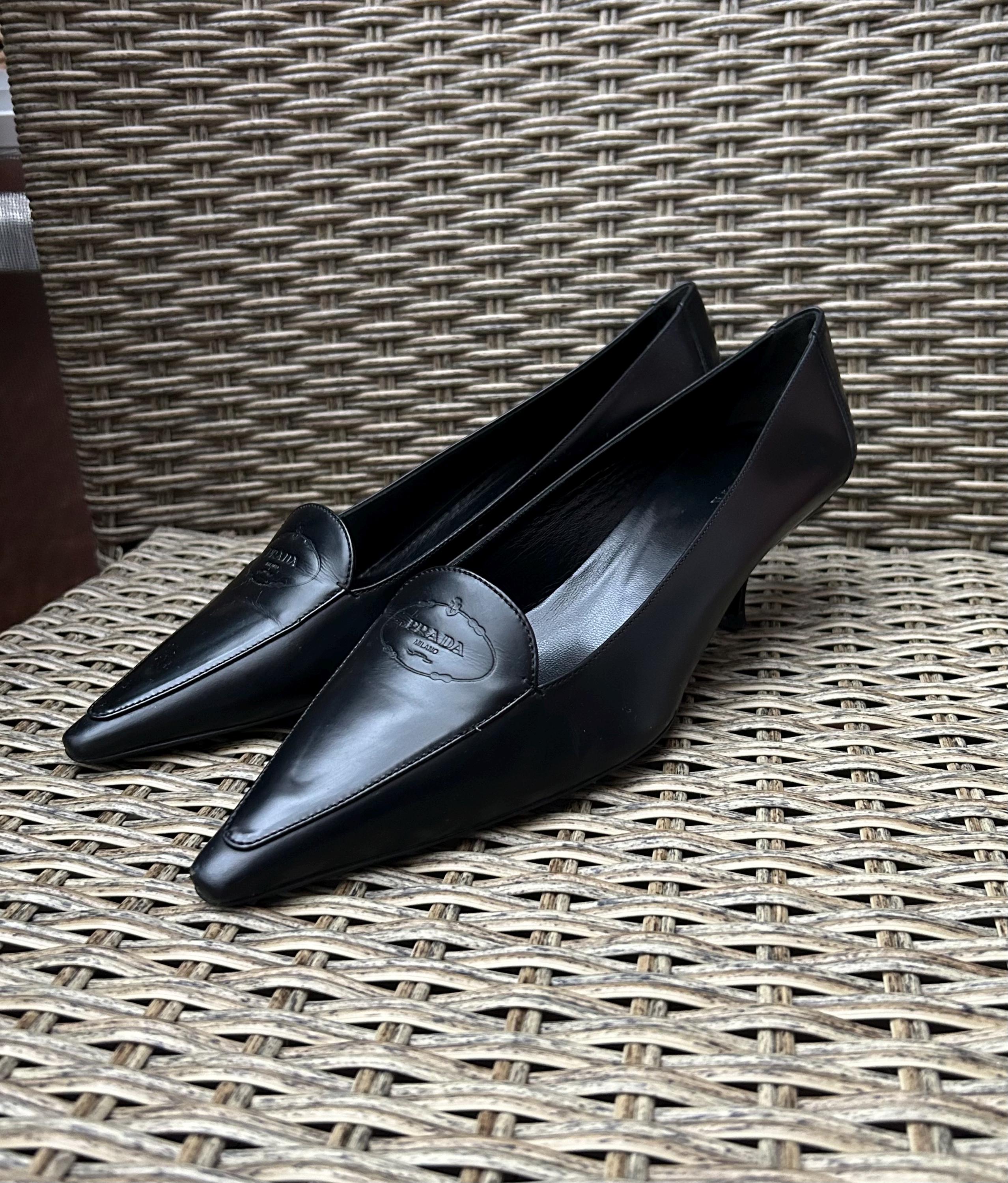 【美品】PRADA スクエアトゥ サンダル パンプス ローファー ビンテージ Vintage prada loafers - Etsy 日本