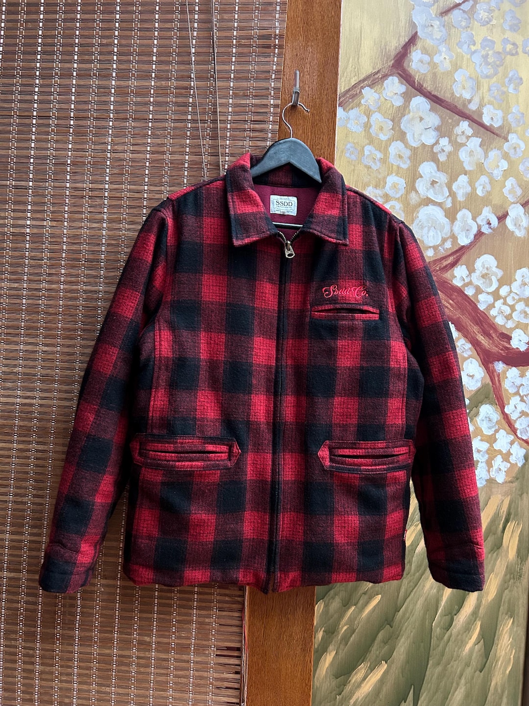 FUCT SSDD Red Buffalo Plaid Work Sports Jacket Size M Talon Zip - Etsy