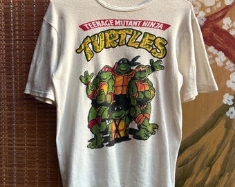 Vintage 80s TMNT Teenage Mutant Ninja Turtles T-Shirt Size M