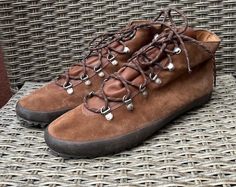 YMC Devi creare delle sneakers da montagna in camoscio marrone taglia media 43