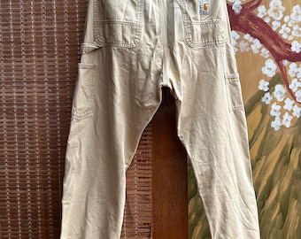 Vintage 1990s Carhartt Double Knee Work Pants Size 38 X 30 / 90s