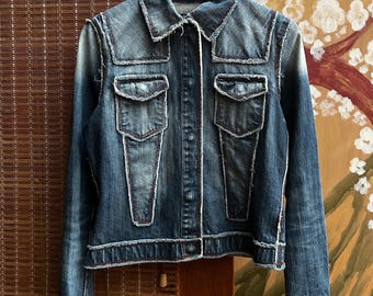 Vintage Jean Paul Gaultier JPG Jeans Jacket Tapestry Velvet