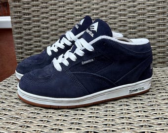 Vintage 90s Emerica Mute (?) Skate Puffy Tongue Sneakers Size 9 Made In Korea