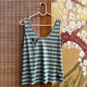 Vintage Y2K Cop Copine Striped Tank Top Size 2