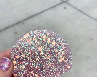 Pink purple opal Glitter Car Coaster, Cup Holder Coaster, Car Accessories-Set of 2