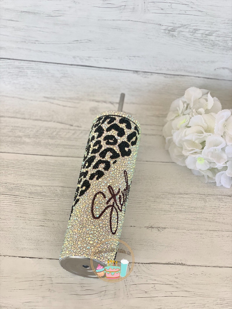 Bling Tumbler Diamond Rhinestone Tumbler Custom Crystal Cup Etsy