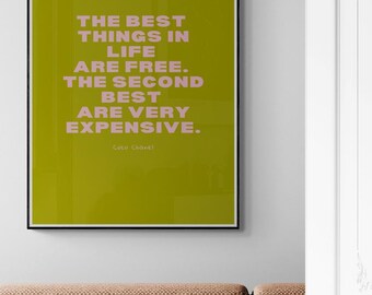 ココ・シャネルの名言ポスター - クローゼットやオフィスの装飾に使える、印刷可能なファッションウォールアート