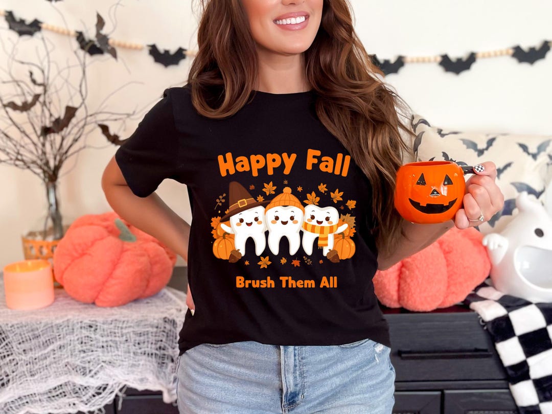 Happy Fall Dental PNG, Autumn Tooth Art for Hygienists, Thanksgiving ...