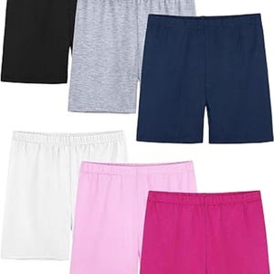under dress cotton shorts Posijego Women's Bloomers Elastic High Waist Shorts Underwear Slim Slits Bottom Boyshorts for Under Dress, Size: Medium, White