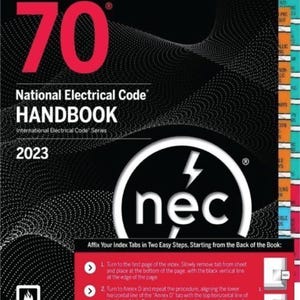 NFPA 70, National Electrical Code Handbook, 2023 Edition, with Tabs Hardcover 978-1455930715