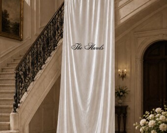 Letrero de bienvenida de boda personalizado en seda blanca, pancarta de decoración de ceremonia personalizada
