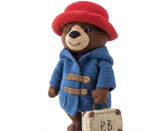 Haakpatroon teddybeer amigurumi pdf direct downloaden – schattige pluche reizigersbeer, gemiddeld gehaakt speelgoedcadeau