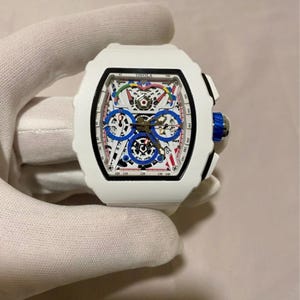 Montre de sport squelette pour homme, chronographe à quartz, montre tendance et de luxe pour homme, étanche, idée cadeau parfaite pour homme