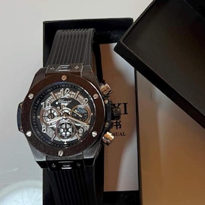 Skeleton Quartz Watch for Men – Luxury Sports Wristwatch - Fashion Men’s Quartz Watch with Transparent Dial- Mechanical -Look And Waterproof
