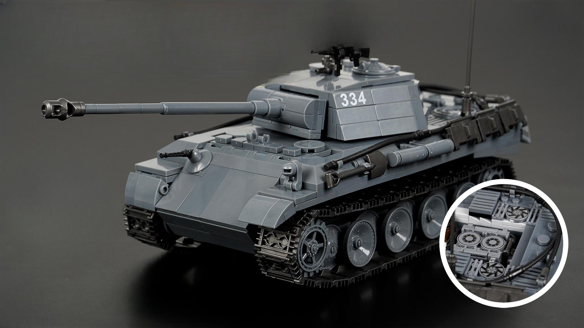 ドイツ連邦軍 ゥレプ製lindnerhof マルチキャリバー 3個セット CaDA WWII German Panther RC Tank Brick Set – 907-Piece Remote