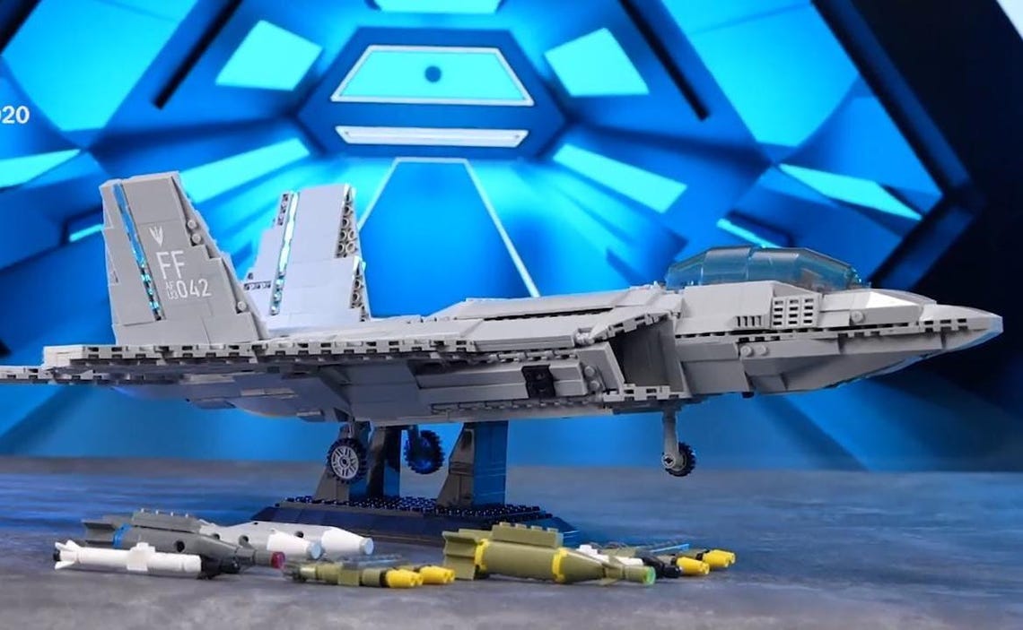 Lockheed Martin Rms Promo Blocks US Lockheed Martin F-22 Raptor Fighter Aircraft Jet Plane MOC USA ...