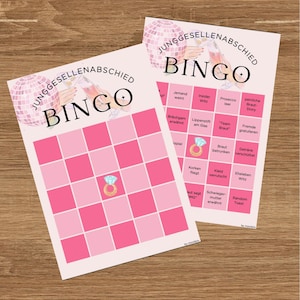 Divertente gioco del bingo per l'addio al nubilato! Gioco JGA per l'addio al nubilato - 3 versioni