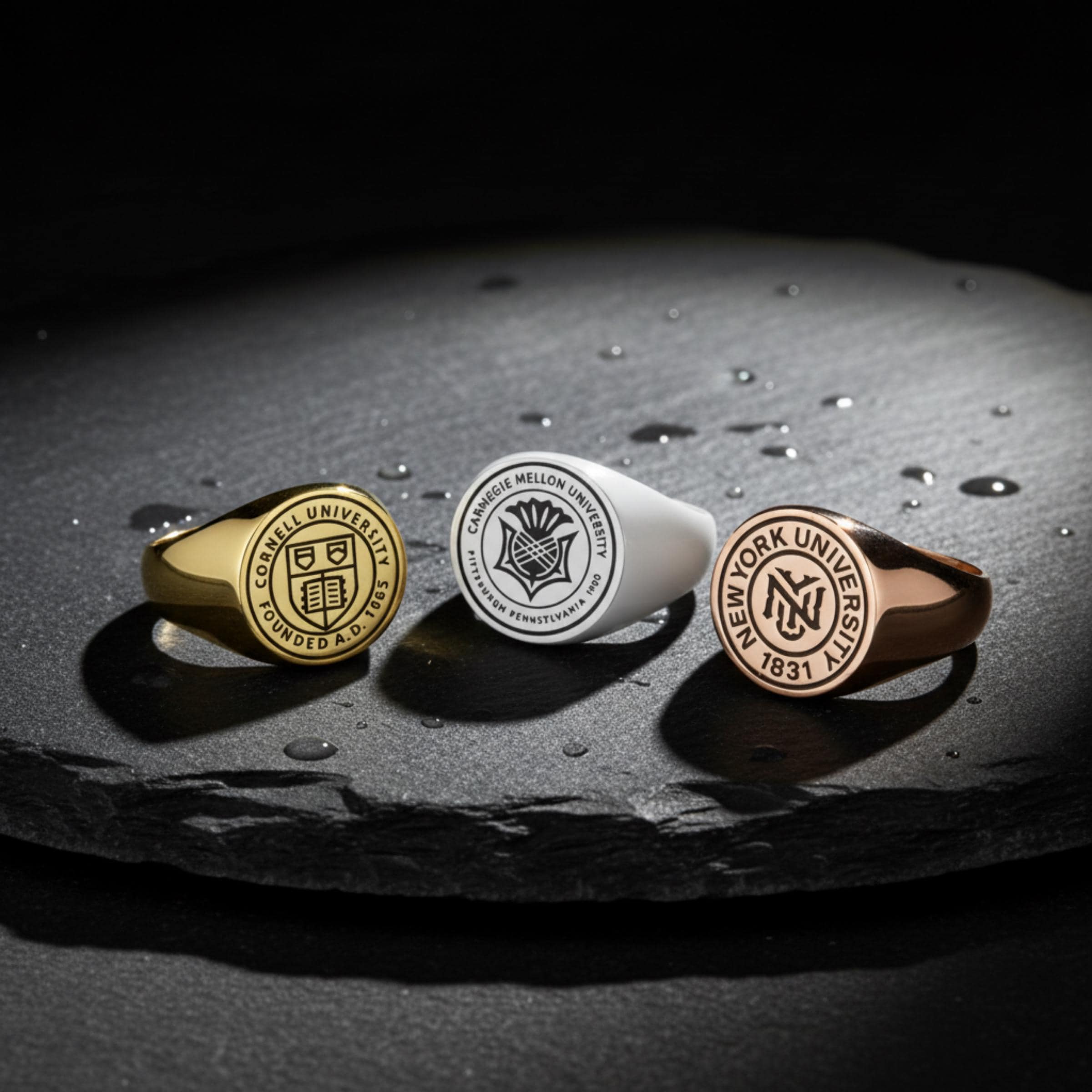 Personalized College Class Ring, Custom University Seal Ring ...
