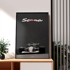 Senna Movie Poster, Senna Wall Art, Senna photo print, senna sticker, Senna Formula One Inspired Racing Poster, Senna Tribute Print