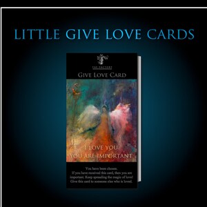 GIVE LOVE CARDS! Join the movement! Set of 10! Give Love by Fae Factory Visionary Artist Dr Franky Dolan {Gift Tag Folded Trading Art Cards}
