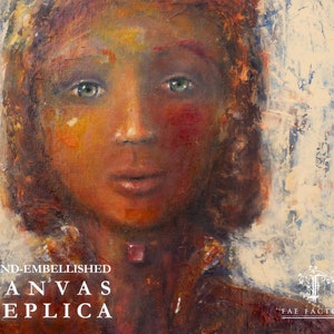 Hazel, Reconnected. Museum-Wrapped Hand-Embellished Replica on Stretched Canvas from Original Painting by Fae Factory Artist Dr Franky Dolan