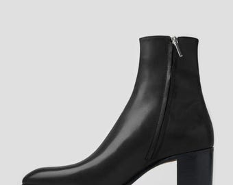 Bespoke men’s Handmade Black Leather Jodhpur Boots: Men's Formal Classic Style