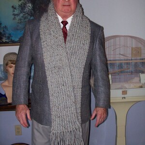 Scarf - Grey with Fringe