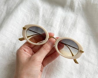 Luxuriöse runde Sonnenbrille: Klassische Brille, Vintage-inspiriert