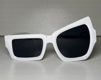 Gafas de sol extragrandes de doble cara: accesorio unisex para fiestas y raves.
