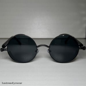 Steampunk Sunglasses, Round Sunglasses, Steampunk Goggles, Circle Sunglasses, Retro Goggles for Men & Women, Oval Shades, Vintage Goggles