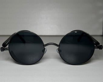 Gafas de sol Steampunk: Gafas redondas retro para hombre y mujer.