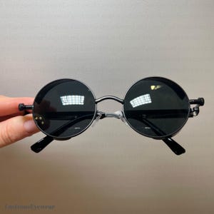 Steampunk Sunglasses, Round Sunglasses, Steampunk Goggles, Circle Sunglasses, Retro Goggles for Men & Women, Oval Shades, Vintage Goggles, round sunglasses, retro sunglasses, 90s sunglasses, Steampunk sunglasses, vintage sunglasses, Men Sunglasses, Women Sunglasses, male sunglasses, polarized sunglasses, Steampunk goggles, gothic eyewear, Cyberpunk, mod sunglasses ,party supply, steampunk glasses, festival accessories, Rave goggles,  uv400 sunglasses, Glasses gothic rock punk, Metal Sunglasses
