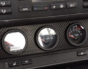 BMW E46 Gauge Cluster Pod Triple Center Dashboard Bezel Frame fits 3x 52mm gauges