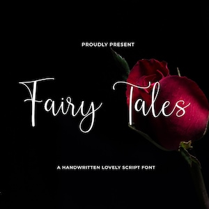 Fonte Fairy Tales Script, fonte manuscrita elegante, maiúsculas e minúsculas, pontuação para casamento, fonte Cricut, fonte cursiva, fonte para casamento