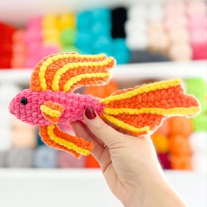 Betta Fish Crochet Pattern: No-Sew Amigurumi Plushie (PDF Download