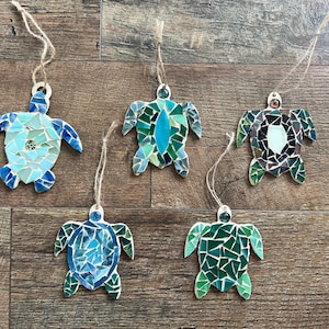 Ocean Glass Mosaic Ornaments