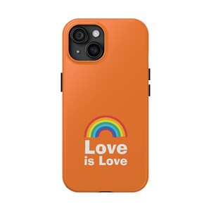 Vibrant Love Phone Case, Rainbow Design, LGBTQ+ Pride Gift, Durable Cell Phone Cover, Everyday Use, Cute Accessory
