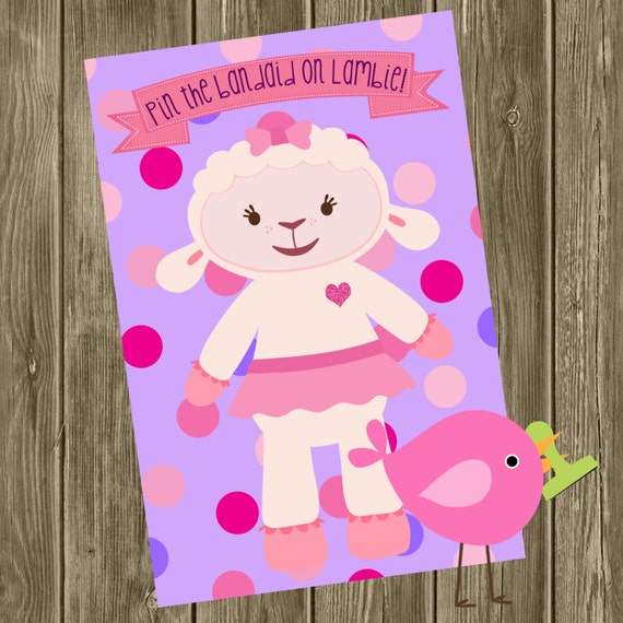 Items similar to Doc McStuffins Inspired Pin the Bandaid on Lambie