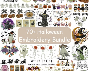 Projekt haftu na Halloween, Wesołego Halloween, Haft duchów, Halloween sióstr Sanderson, Haft Boo, Czarownica, Projekt haftu maszynowego