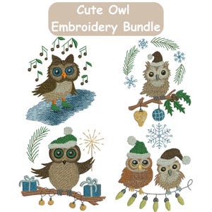 Owl Embroidery Design, Enigmatic Owl Embroidery, Majestic Owl Embroidery, Floral Owl, Bird Embroidery, Machine embroidery design