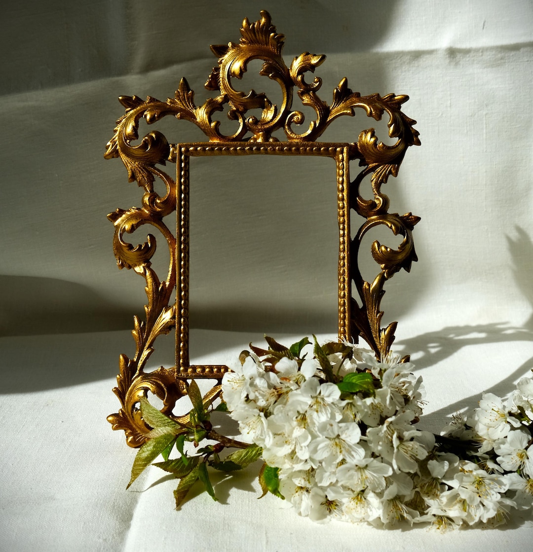 Antique Rococo Bronze Gilt Picture Frame: Louis XVI Style, 1920s - Etsy