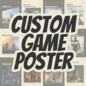 Póster de videojuegos personalizado, póster para sala de juegos, póster de pared de videojuegos, póster impreso de videojuegos, regalo de juegos, póster de videojuegos, arte mural de videojuegos