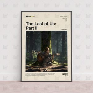Póster de The Last of Us Part II, póster para sala de juegos, póster de pared de juegos, póster impreso de juegos, regalo de juegos, póster de videojuegos, arte mural de juegos