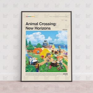 Póster de Animal Crossing New Horizons, póster de sala de juegos, póster de pared de juegos, póster de impresión de juegos, regalo de juegos, póster de videojuegos