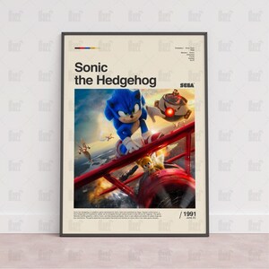Sonic the Hedgehog Poster, Gaming Room Poster, Gaming Wandposter, Gaming Print Poster, Spiel Geschenk, Videospiele Poster, Gaming Wandkunst