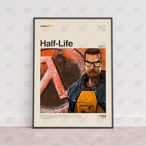 Pôster de Half-Life, pôster de sala de jogos, pôster de parede de jogos, pôster de impressão de jogos, presente de jogo, pôster de videogame, arte de parede de jogos, jogo personalizado