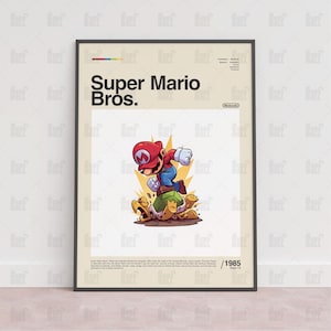 Super Mario Bros Poster, Spielzimmer Poster, Gaming Wandposter, Gaming Print Poster, Spiel Geschenk, Videospiele Poster, Gaming Wandkunst