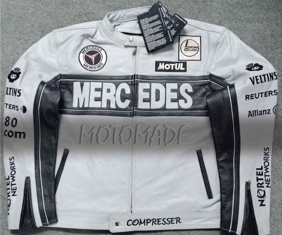 メルセデスF1レザーレーシングジャケット - カスタムメイドモーター